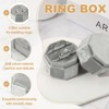 Unique Bargains Velvet Octagon Wedding Proposal Engagement 2 Slot Jewelry Storage Ring Box - 3 of 4
