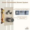 CASAINC 6-Spray Thermostatic Dual Shower Heads 12 Inches Wall Mount Fixed and Handheld Shower Head 6-Jets 2.5 GPM - 3 of 4