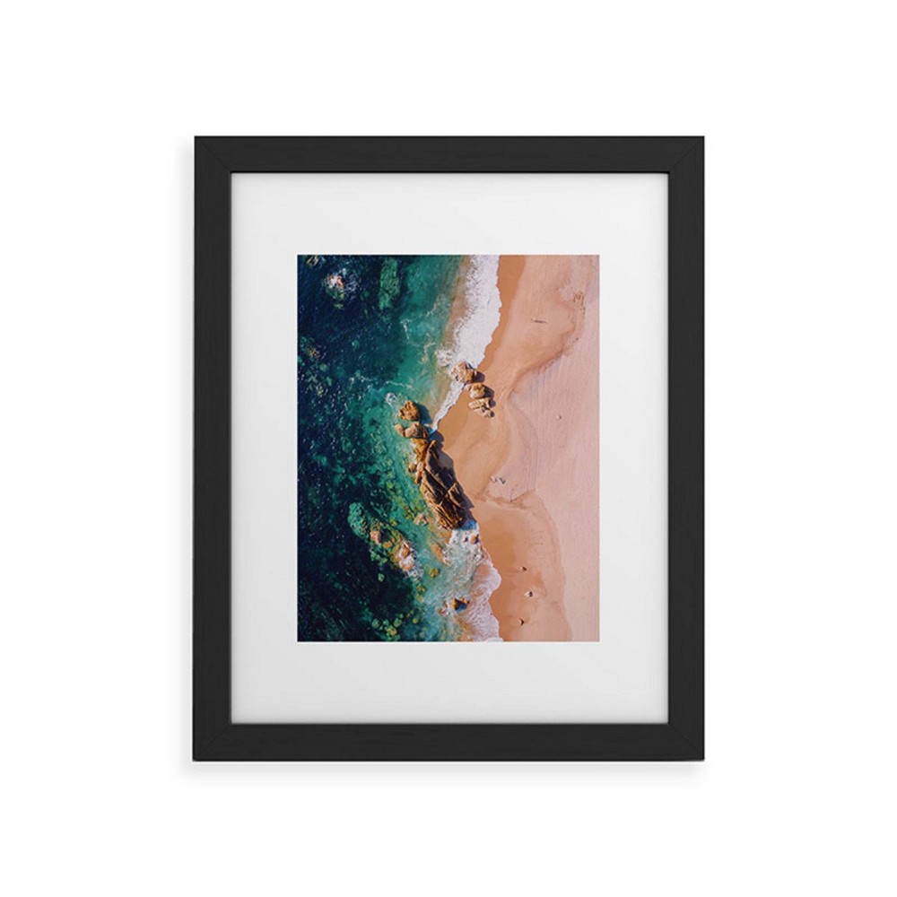 Photos - Other Decoration Deny Designs 18"x24" Pita Studios Miramar Beach Black Framed Art Print: Modern Cardstock Wall Canvas