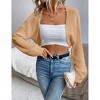 Women's Lightweight Shrug Sweater for Dresses & Tops Long Sleeve Open Front Knit Crop Bolero Cardigan - 4 of 4