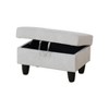 AndMakers 28.5 in. W Flannel Polyester Blend Rectangle Ottoman with Storage - 3 of 4