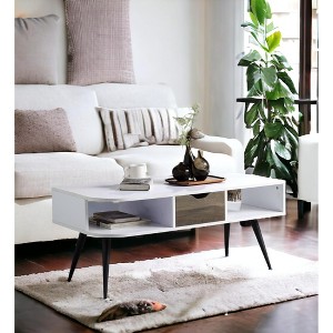 Halima White & Black Finish Coffee Table - 1 of 1