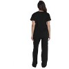 Just Love Solid Stretch Scrub Set for Women Stretchy Mock Wrap Top and Cargo Pants - 3 of 3