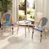 Resenkos Patio Dining Chairs, Patio Kitchen Chairs,Hand-Woven PE Wicker Outdoor French Bistro Chairs Set of 2-Blue - 3 of 4
