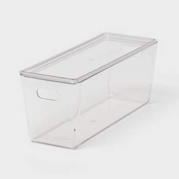 Simplify Small Lidded Storage Tote Clear : Target