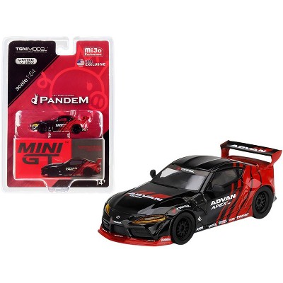 Toyota Pandem GR Supra V1.0 Black & Red "Advan" SEMA Show (2019) Ltd Ed 3000 pcs 1/64 Diecast Model Car by True Scale Miniatures