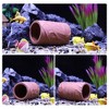 Unique Bargains Ceramic Aquarium Hideaway Rock Cave Fish Tank Decoration Red Brown 4.25"x2.76"x2.76" - 4 of 4