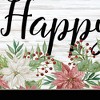 HomeRoots Happy Holiday Black Framed Print Wall Art - 4 of 4