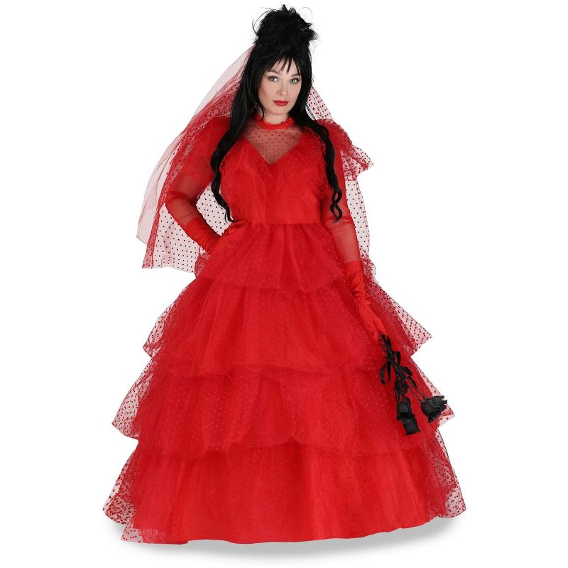 HalloweenCostumes.com Red Women's Wedding Dress, 2 of 3