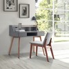 Teamson Home Creativo 40" Wooden Writing Desk, Gray/Natural - 3 of 4
