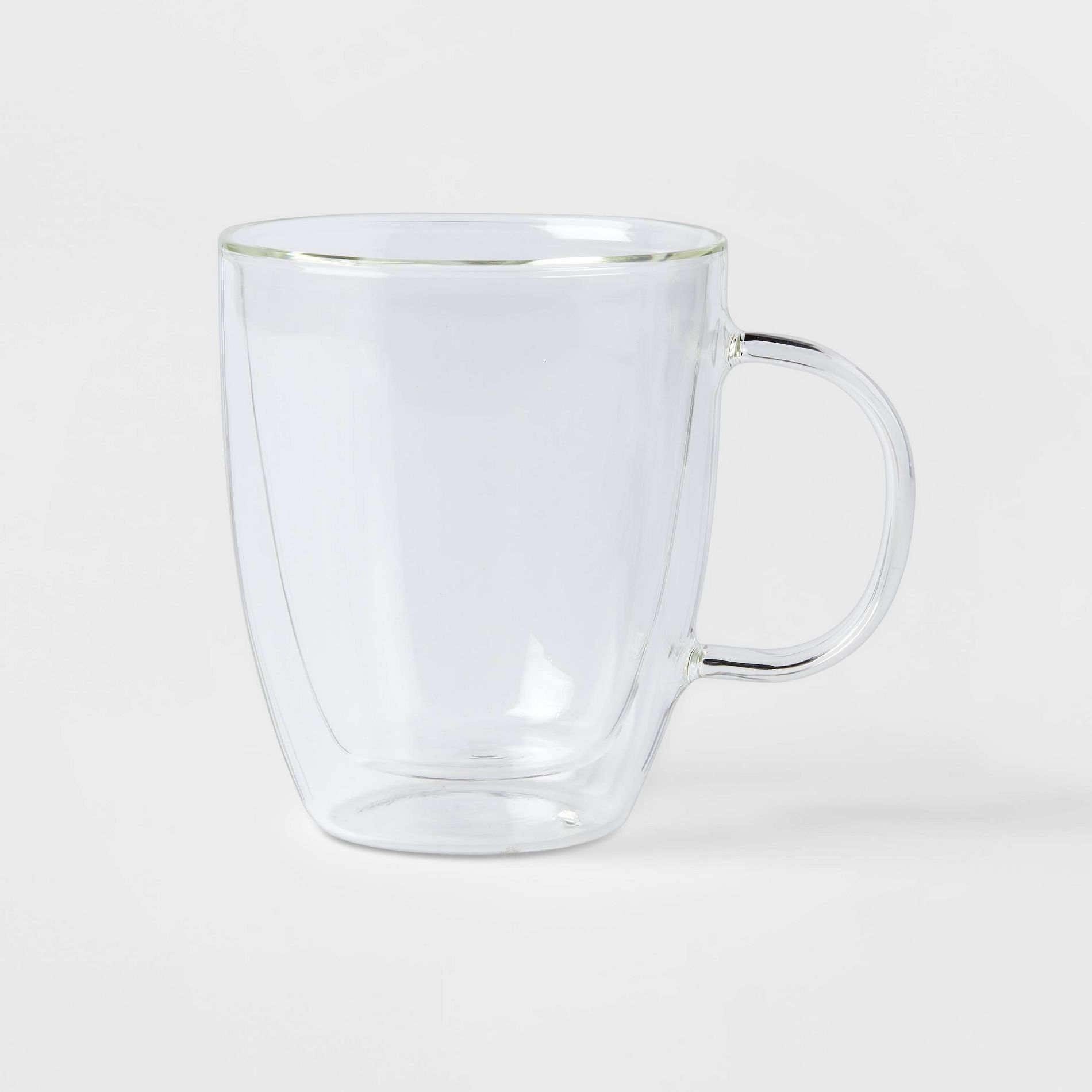 12oz Glass Mug - Threshold™: Borosilicate Coffee Cup, Dishwasher-Safe, Traditional Style, Hot/Cold Beverages, Clear