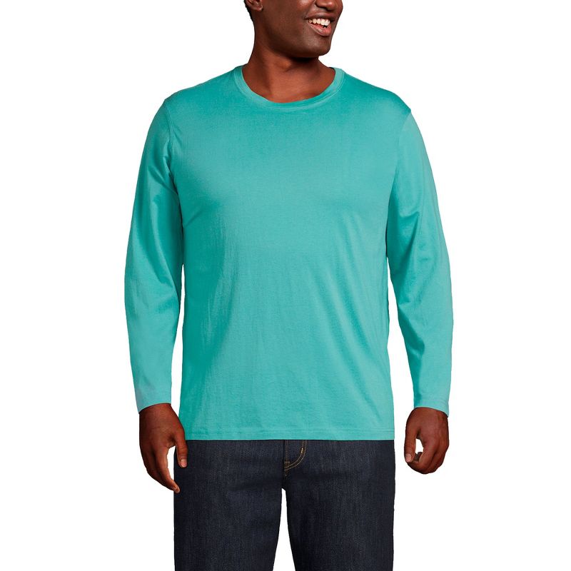 Lands' End Men's Long Sleeve Cotton Supima Tee, 1 of 3