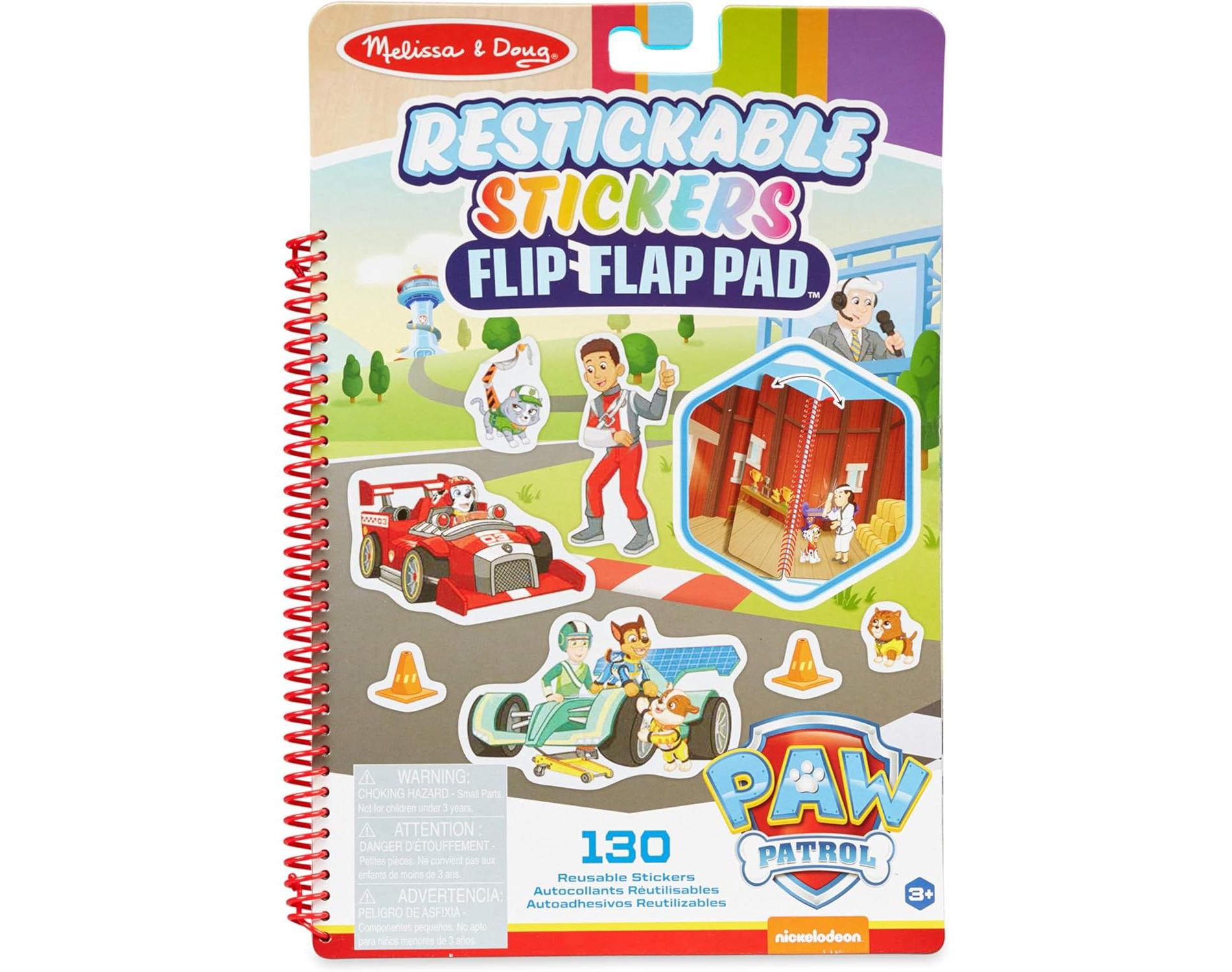 Melissa & Doug PAW Patrol Restickable Sticker Book Classic Missions | Activity Pad | 3+ | Gift for Boy or Girl
