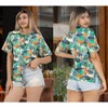 HAPPY BAY Women's Button Down Blouses Short Sleeve Womens Button Up Vacation Casual Bohemian Holidays Summer Hawaiian Party Shirt Dressy - 2 of 4