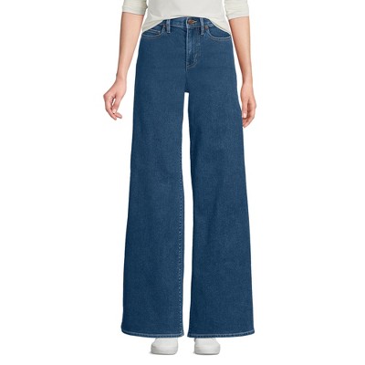 Lands' End Women's Recover Denim High Rise Extra Wide Leg Jeans