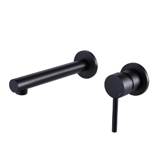 BWE Single-Handle Wall Mount Bathroom Faucet in Matte Black - 1 of 4