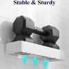 Attop Shower Shelves - 2-Pack Adhesive Shower Organizers, Rust-Resistant Metal Shelves, No Drilling Bathroom Organization and Storage Racks, White - 4 of 4