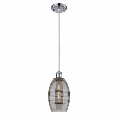 Vaz - 1 Light Cord Hung Mini Pendant In Industrial Style-8.13 Inches Tall and 5.88 Inches Wide