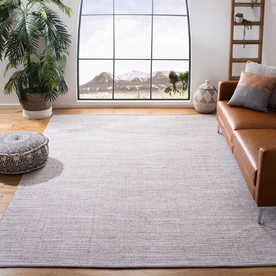 Silver 6' x 9' Handmade Cotton Flat Woven Area Rug