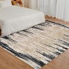 Modern Abstract Washable Rug – Non-Slip, Low Pile, Non-Shedding, Distressed Thin Design for Living Room, Bedroom, Dining Room, Office. - 3 of 4