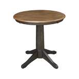 Stacy Round Top Pedestal Table Hickory Brown - International Concepts