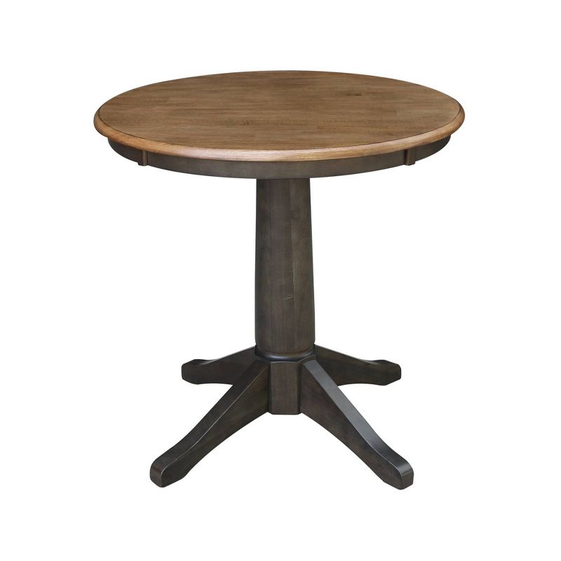 Stacy Round Top Pedestal Table Hickory Brown - International Concepts, 1 of 6