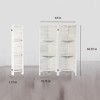White 4-Panel Foldable Privacy Screen Room Divider - 3 of 4