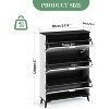 47 in Shoe Cabinet with 3 Flip Drawers, Wood Shoe Storage Organizer for Entryway, Hidden Hallway Shoes Storage Cabinet - 3 of 4