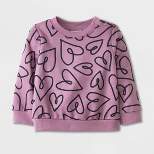 Baby Hearts French Terry Sweatshirt - Cat & Jack™ Purple