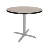 Hampden Furnishings 30" Bennet Collection Round with X Base Dining Table Gray/Gray Nebula - 2 of 4