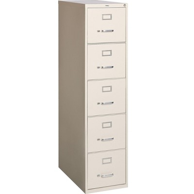 MyOfficeInnovations Commercial 5 Drawer Vertical File Cabinet Putty Letter 26.5"D 368569