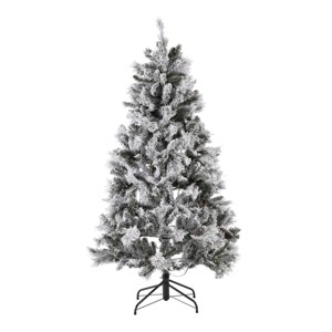 5.5' Frosted Green Pre-Lit Artificial Christmas Tree With Pine Cones - Safavieh - 1 of 4