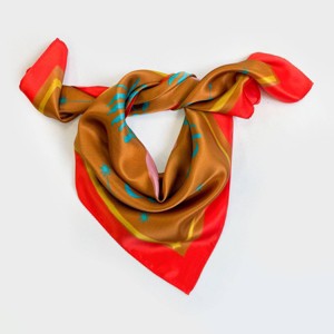 Women's Zodiac Printed Square Silk Scarf 
