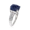Ross-Simons 5.25 Carat Sapphire and .30 ct. t.w. White Topaz Ring in Sterling Silver - 3 of 4