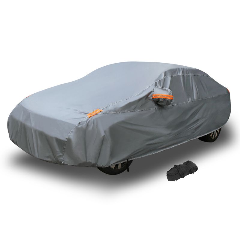 Unique Bargains 16FT 195" Car Cover Sedan XL Waterproof Outdoor All Weather Sun Resistant, 1 of 4