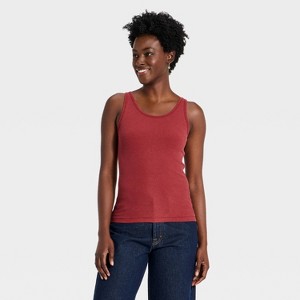 Women's Iconic Scoop Neck Tank Top - Universal Thread™ Red L : Target