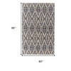 Tan and Gray Geometric Hand Woven Area Rug - 3 of 4