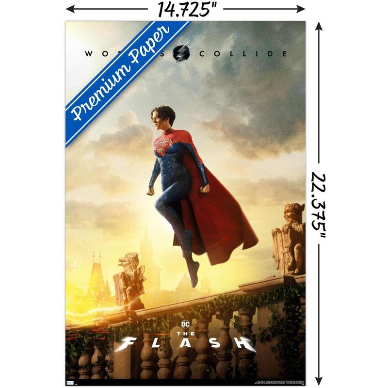 Trends International DC Comics Movie The Flash - Supergirl Flying One Sheet Unframed Wall Poster Prints, 3 of 7