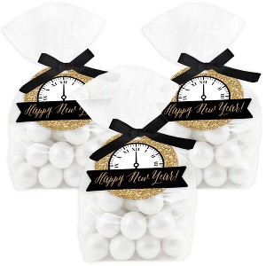 Big Dot of Happiness New Year’s Eve - Gold - New Years Eve Party Clear Goodie Favor Bags - Treat Bags With Tags - Set of 12 - 1 of 4