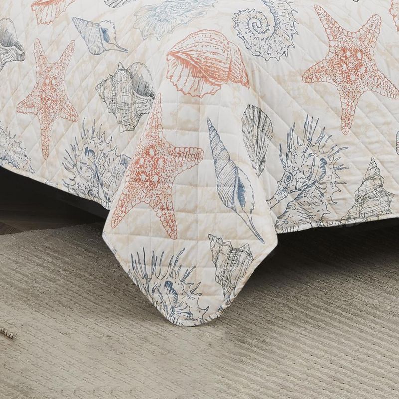 RT Designers Collection Melrose Kai 3-Pieces Elegant Stitched Quilt Set OB Multicolor, 3 of 5