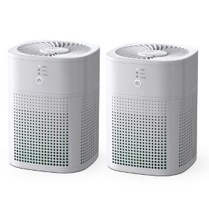 HEATDAZ Small Air Purifier with Essential Oil Diffuser for Bedroom, Up to 108 Sqft 2 Pack - 1 of 4