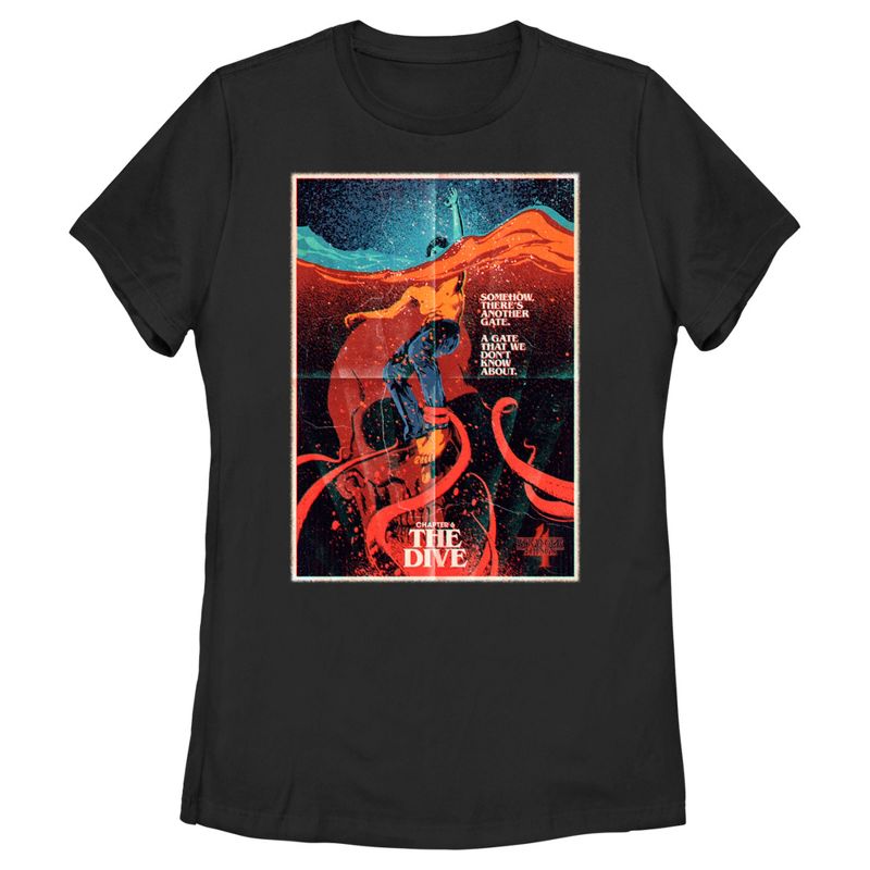 Women's Stranger Things Retro The Dive Poster T-Shirt, 1 of 5