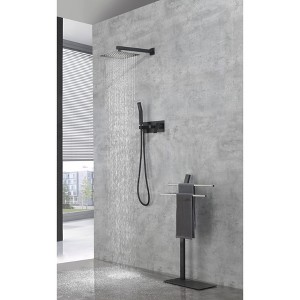 PAGED 10" Shower Head Modern Shower Faucet Set with Handheld Sprayer for Rest Room - 1 of 3