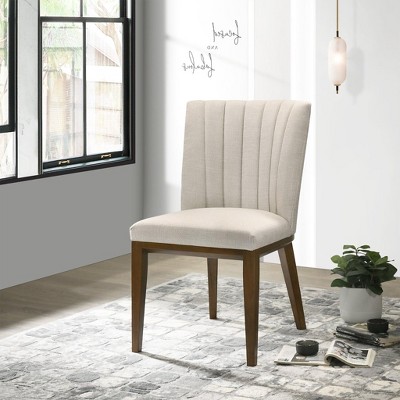 NicBex Mid Century Wood Dining Chairs Set of 2 with Upholstered Cushion Back,Stylish Accent Chairs for Dining Room,Kitchen,Office