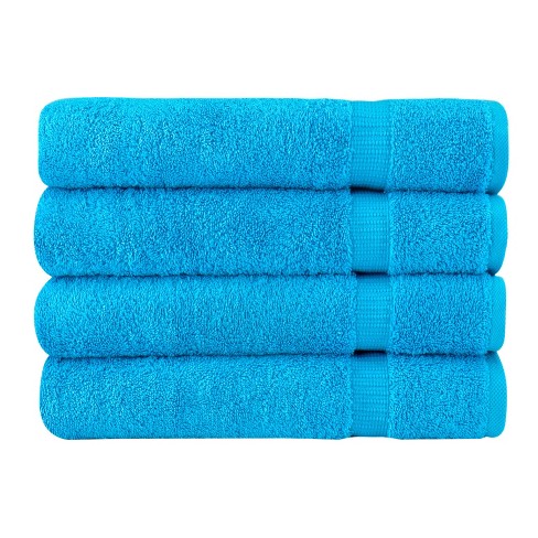 4pc Villa Bath Towel Set Royal, Royal Blue Bathroom Towel Set