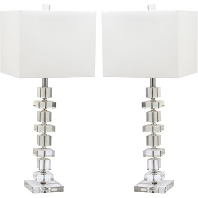 white crystal table lamp