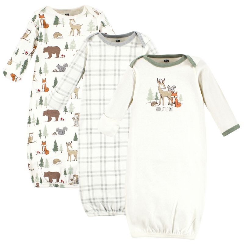Hudson Baby Cotton Gowns, Forest Animals, 1 of 6