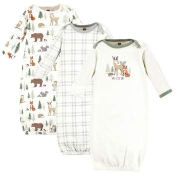Hudson Baby Cotton Gowns, Forest Animals