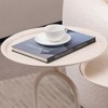 FONTOI Lantern-shaped End Table Set of 2, Small Round Side Table, Accent Pedestal Table for Living Room Bedroom Corners, White, 17.7"*24"*17.7" - 4 of 4