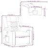 vidaXL Black Faux Leather Massage Recliner - Vibrating Lounge Chair with Cup Holders, Side Pocket, Manual Recline - 3 of 4
